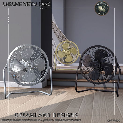 DD Chrome Metal Fan Set
