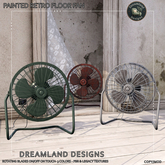 DD Painted Retro Floor Fan Set