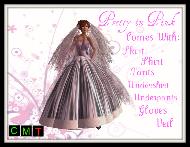 TIG'S WEDDING DRESS (( PRETTY IN PINK )) ( BOXED )