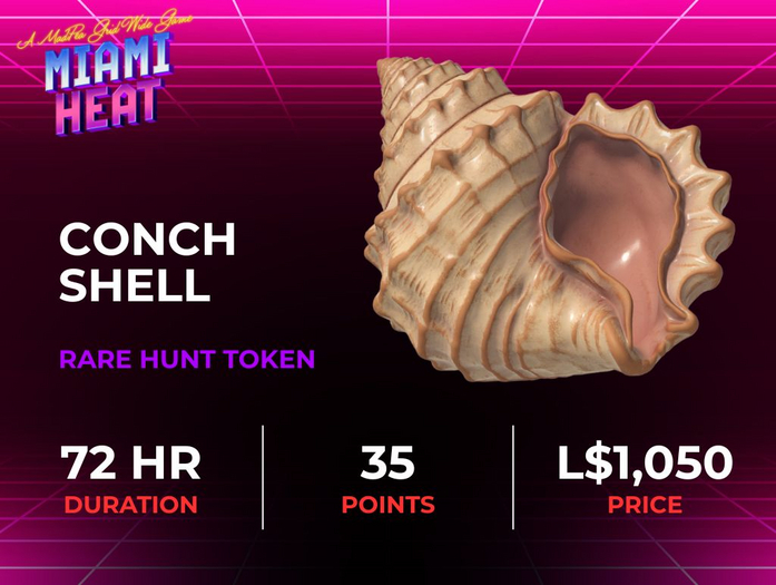 MadPea Miami Heat Token: Conch Shell