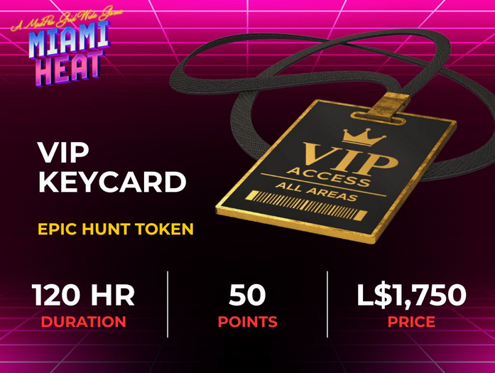 MadPea Miami Heat Token: VIP Keycard