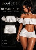 OC *ROMINA SET WHITE TOP+SHORT PACK* box multi-body