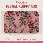 Unboxing Studios - Floral Fluffy Rug