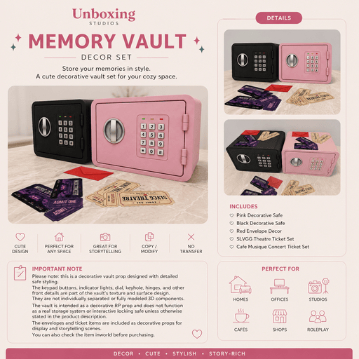 Unboxing Studios - Memory Vault Decor Set