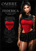 OC *FEDERICA SET BODY+SKIRT Black&Red PACK* (multi-body)