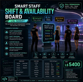 Smart Staff Shift & Availability Board LSL Script for Second Life – Full Permission Staff Management System with Roles