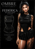 OC *FEDERICA SET BODY+SKIRT BLACK PACK* box multi-body