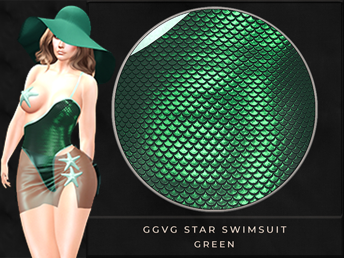 GGVG STAR SWIM SUIT GREEN