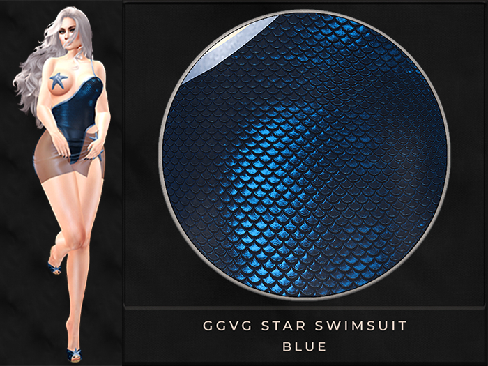 GGVG STAR SWIM SUIT BLUE
