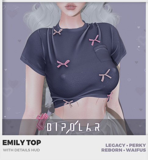 Bipolar - Emily Top - Blue Graphite
