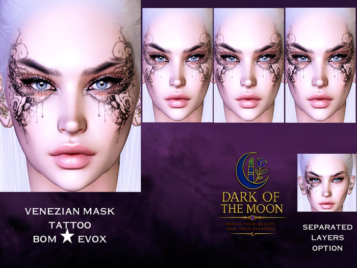 D&M  Face Addon BOM - Venezian Mask Tattoo Evox