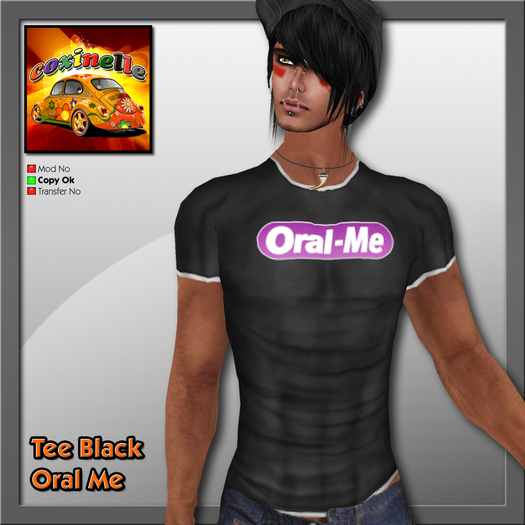 Coxi - T-shirt Black Oral me male