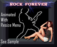  ★★★★★~ ROCK FOREVER - Animated - Resize Menu