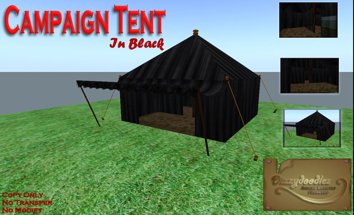 Campaign Tent Black 