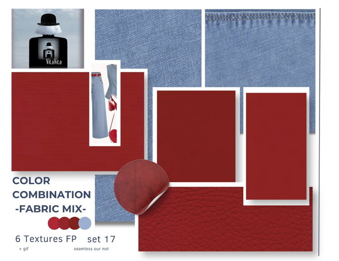 Color Combination Mix fabrics -6FP set 17
