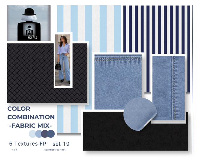 Color Combination Mix fabrics -6FP set 19