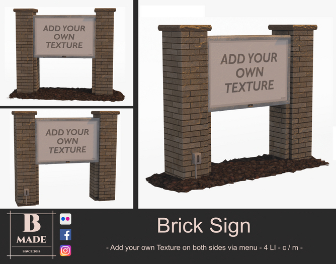 B-Made - Brick Sign