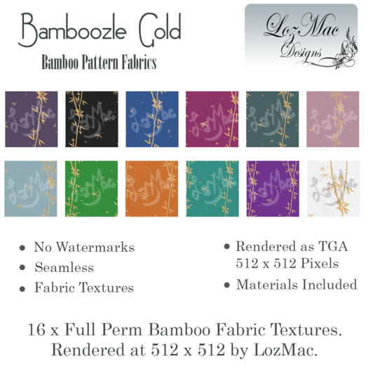 Bamboozle Gold Fabrics Textures Collection