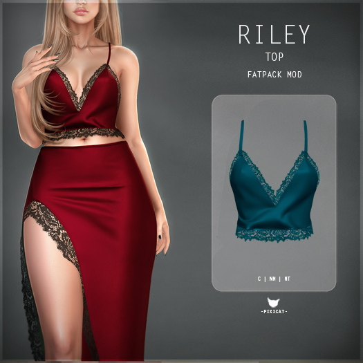-Pixicat- Riley Top (Teal)