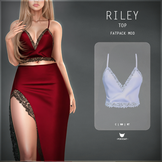 -Pixicat- Riley Top (LightBlue)