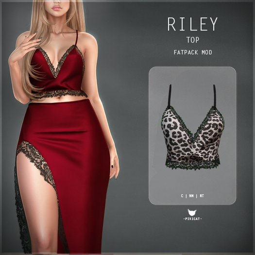 -Pixicat- Riley Top (LeopardSilver)