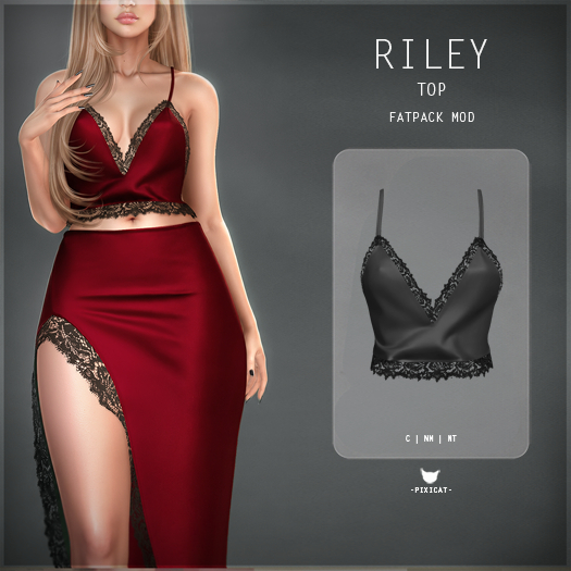-Pixicat- Riley Top (GreyDark)