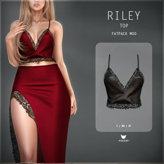 -Pixicat- Riley Top (LeatherBlack)