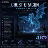 Ghost Dragon Landing Greeter LSL Script Full Permissions | Animated Flying Spectral Dragon Visitor Greeter | Procedural