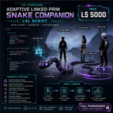 Adaptive Linked-Prim Snake Companion LSL Script for Second Life | AI Pet, Shape Transformation, Avatar Following