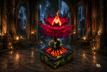 Infernal Lotus Flame – Mystical Fire Blossom Sculpture