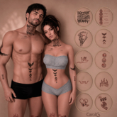 CAROLG. - Urban Tattoo Set - 10 Designs - Tintable