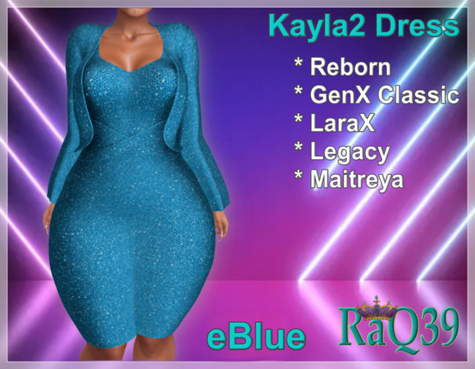 [R39] Kayla2 Dress-eBlue