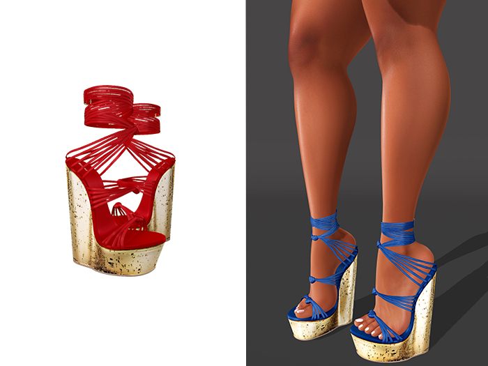 [Brior] Rory Wedge Heels - (Red)