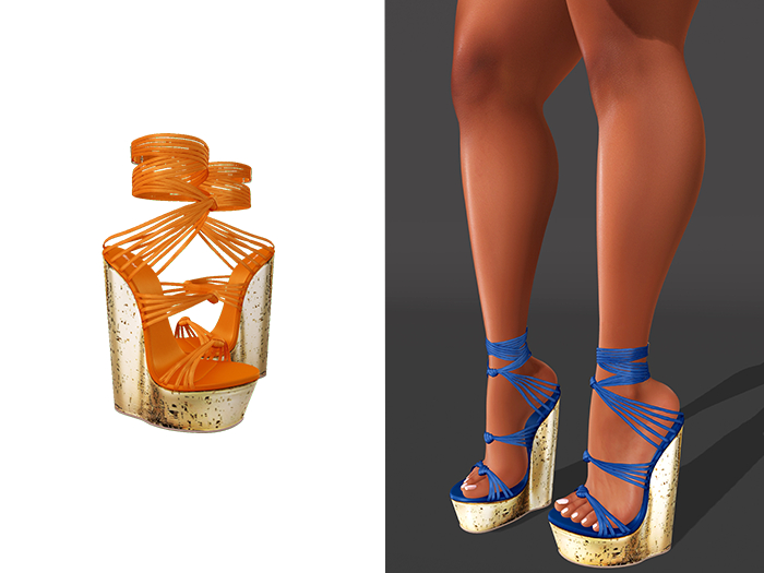 [Brior] Rory Wedge Heels - (Orange)