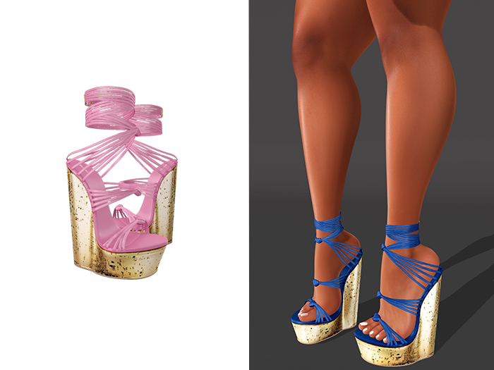 [Brior] Rory Wedge Heels - (Pink)
