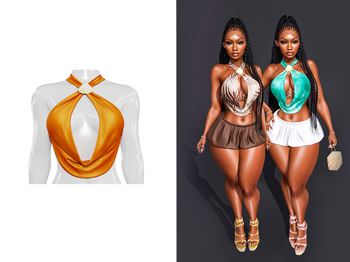 [Brior] Rory Halter Top - (Orange)