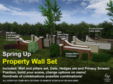 Property Wall Privacy Surround Set - Spring Up
