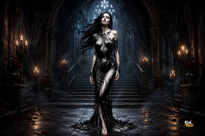 Shadow Empress – Gothic Elegance Fantasy Sculpture