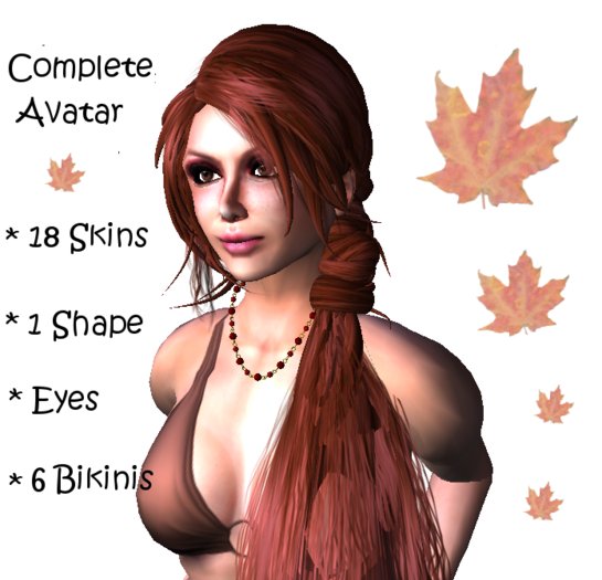 ♡ Bliss Designs ~ Complete Female Avatar ~ Anna ~ Includes 18 Skins, 1 Shape, Eyes, 6 Bikinis & More ! ~ Peace