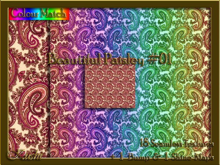 Beautiful Paisley #01 Texture Pack
