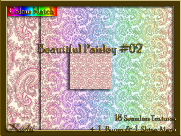 Beautiful Paisley #02 Texture Pack