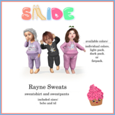 {Slide} Rayne Sweats - Darks Pack