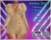 [R39] Amina Dress-Gold