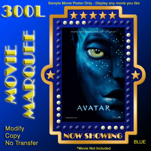 Movie Marquee - Blue