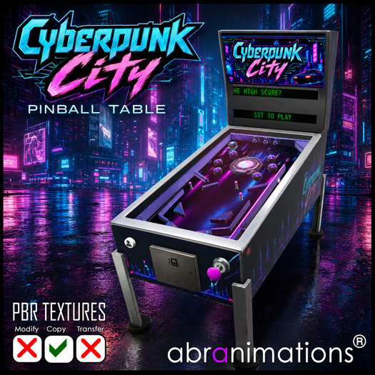 Cyberpunk City Pinball Machine