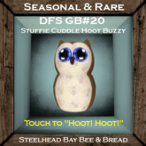 DFS GB#20 - Stuffie Cuddle Hoot Buzzy RARE Collectible