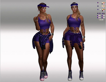 SET Top,Short,Jacket,Sneakers,Cap 41x Lilac Color HUD