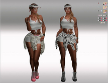 SET Top,Short,Jacket,Sneakers,Cap 41x White Color HUD