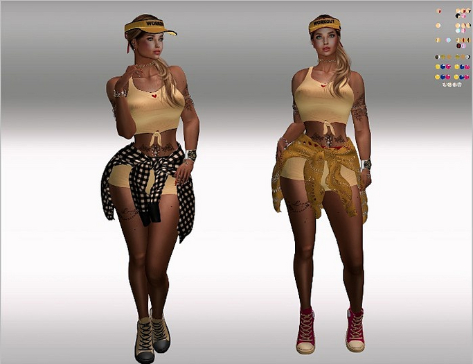 SET Top,Short,Jacket,Sneakers,Cap 41x Yellow Color HUD