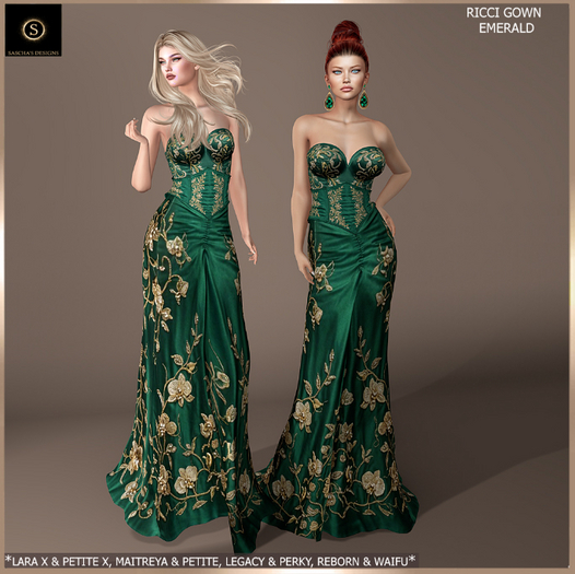 SAS - Ricci Emerald Gown  